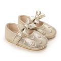 Golden Newborn Baby Baptism Walking Shoes Elegant And Noble Gold Princess Shoes Comfortable Soft Soles Non-slip Walking Shoes. 