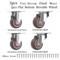 Set of 4 Casters 1-2 inch Caster Wheels for Heavy Duty Furniture Cabinets Mini Castors No Noise Smooth Swivel Wheel.