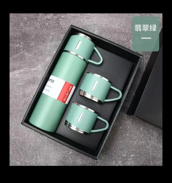 Vaccum flask set 500ml hot water thermal insulation gift pack best for gifting.