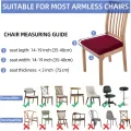 Stretch Jacquard Chair Seat Covers Chair Removable Washable Upholstered Dining Room Chair Seat Protector Cushion Slipcovers. 