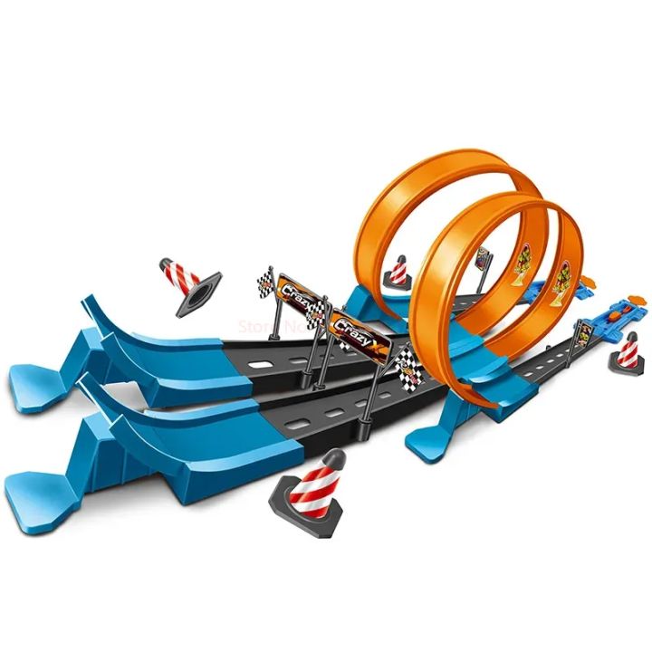 Hot Stunt Speed Car Wheels Model Racing Track DIY Assembled Rail Kits ...