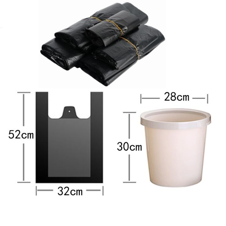 100Pcs%20Thickened%20Black%20Vest%20Plastic%20Bag%20Takeaway%20Shopping%20with%20Handle%20Bag%20Kitchen%20Living%20Room%20Garbage%20Clean%20Storage%20Bag%20-%20Image%205