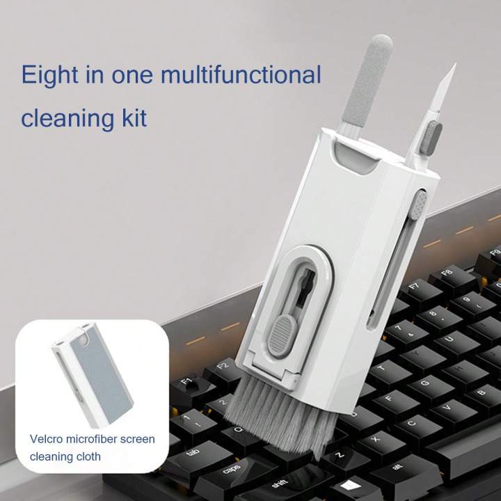 Multifunctional Eight-In-One Cleaning Kit, Special Cleaning and Dust Removal Tool for Mobile Phones, Keyboards, and Headphones, Eight-Piece Cleaning Set