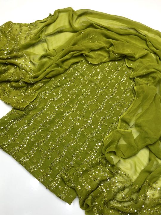 2-pc Chiffon Handmade Doori Sitara Work Dress