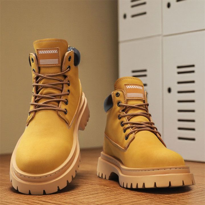 2025%20New%20Men's%20Big%20Yellow%20Boots%20Durable%20Anti%20-%20Skid%20Sole%20High%20-%20Top%20Chunky%20Sole%20Winter%20Fleece%20Lined%20British%20Work%20Boots%20Motorcycl%20-%20Image%202