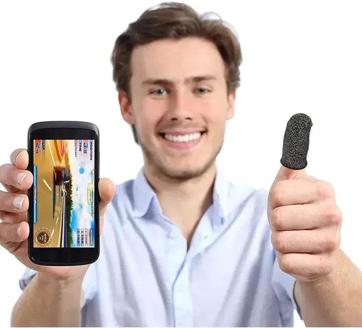 10%20Pair(20%20Pcs)%20Breathable%20Mobile%20Finger%20Sleeves%20/%20Sweatproof%20Gloves%20for%20Mobile%20Gaming%20-%20Black%20-%20Finger%20Sleeve%20-%20Image%203