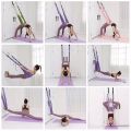 Yoga Stretch Strap Aerial Pilates Fitness Training Band Women Hammock Stretch Trainer with Door Anchor Gym Belt for Home Gym Use.