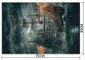 75*50cm Adult 1000pcs Paper Jigsaw Puzzle Pirate Ship Paintings Stress Reducing Difficulty Kids Educational Toys Christmas . 