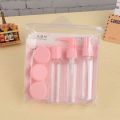 6pcs Makeup Travel Plastic Cosmetic Transparent Bottle Set Spray Cream Refillable Lotion Jar Storage Portable Zipper Wash Bag PVC Box. 