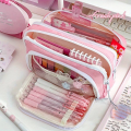 Cute Multi Layer Pencil Case Pouch, Large Capacity Pen Case Bag,Durable Stationery Storage Bag For Students, School&Office. 