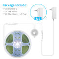 Smart PIR Motion Sensor Super Bright 24v COB LED Strip Light Auto ON/OFF 320leds/m for Kitchen,Stair,Wardrobe Decor with EU/US lightify. 