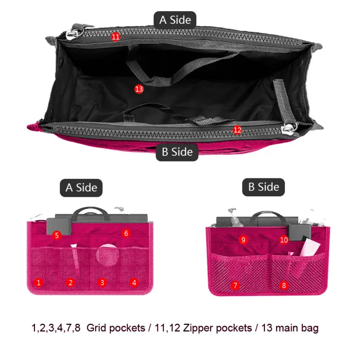 Make%20up%20Organizer%20Insert%20Bag%20Large%20Capacity%20Multi%20Pocket%20Cosmetic%20Bag%20Portable%20Multicoloured%20Travel%20Insert%20Handbag%20Pouch%20-%20Image%204
