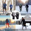 Men Winter Outdoor Warm Full Finger Gloves Waterproof Anti-Slip Touch Screen Compatible Cycling Sports Gloves Thickened Warm. 