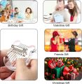 Miwayer 8 Keys Mini Kalimba Rainbow Transparent Heart Crystal Kalimba Acrylic Thumb Piano Acoustic Finger Piano Music Instrument. 