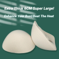 6CM Sponge Padded Bra Thick Push Up Pads Inserts Women Underwear Breast Lift Breathable Pad Lining Insert Enhancers Reusable Cup.