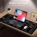 Large Commands Gaming Office Leather Mouse Pad Shortcut Unix Programmer Version Linux Pad Non-Slip Gamer Desk Table Computer Mat. 