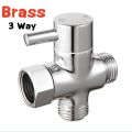 Brass 3-way G1/2 Shower Diverter Valve Water Separator Shower Tee Adapter Adjustable Faucet Switcher Bathroom Replacement Part.