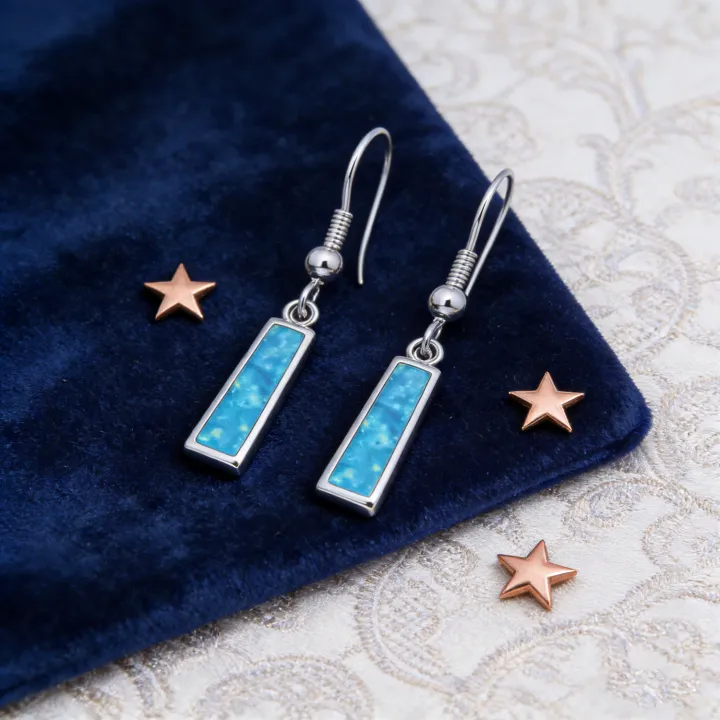 Blue%20Opal%20Dangle%20Earrings%20for%20Women,Rectangular%20Sapphire%20Blue%20stone%20&%20White%20K%20Plated%20Setting,Hypoallergenic%20Geometric%20Minimalist%20-%20Image%203