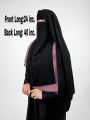 2 Layer Flap Niqab Extra Long Coverage - Muslim Wear 2 Layer Long Coverage Niqab for Women.. 