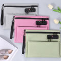Travel Lock Bag Multiple Compartments Storage Bag with Combination Lock Zipper Money Bag Portable Certificates Organiser. 
