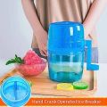 Portable Hand Crank Ice Shaver Crusher Manual Shredding Machine Household Snow Cone Maker. 
