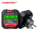HABOTEST HT107 Socket Tester Pro Voltage Test RCD 5/30mA Socket Detector Ground Zero Line Plug Polarity Phase Check. 