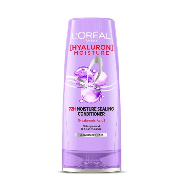 Loreal Paris Moisture Sealing Conditioner With Hyaluronic Acid For Dry & Dehydrated Hair, Adds Shine & Bounce, Hyaluron Moisture 72H 175ml