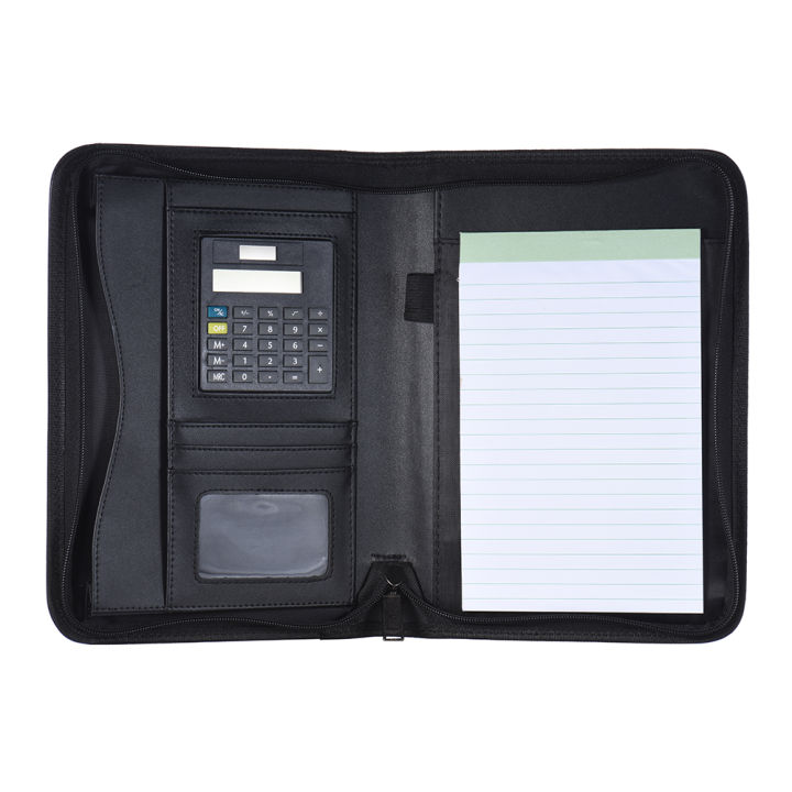 A5%20Business%20Portfolio%20Padfolio%20Folder%20Document%20Case%20Organizer%20A5%20PU%20Leather%20Zippered%20Closure%20Calculator%20Card%20Holder%20Memo%20-%20Image%207