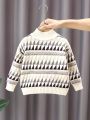 Boys' Sweater Pullover, New Autumn and Winter Style, Stylish Korean Version for Baby Boys, Outerwear for Young Children, Knitted Base Shirt. 
