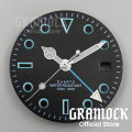 GRAMOCK Men's 29mm GMT 515 Quartz Pink Green Black Blue Watch Dial With Four Watch Hands Luminous Fit RONDA 515 Quartz Movement. 