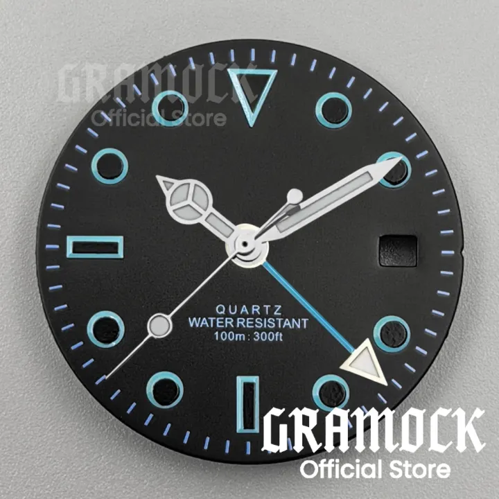 GRAMOCK%20Men's%2029mm%20GMT%20515%20Quartz%20Pink%20Green%20Black%20Blue%20Watch%20Dial%20With%20Four%20Watch%20Hands%20Luminous%20Fit%20RONDA%20515%20Quartz%20Movement%20-%20Image%203