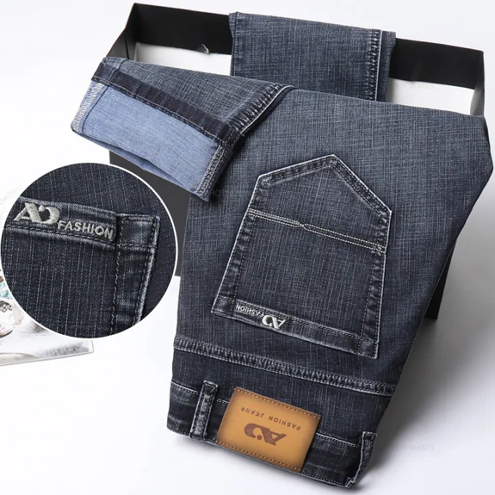 2024%20Spring%20and%20Summer%20Thin%20Men's%20Light%20Blue%20Jeans%20Classic%20Style%20Business%20Fashion%20Stretch%20Fabric%20Straight%20Pants%20Male%20Brand%20-%20Image%206