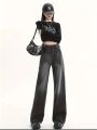 Vintage High Waist Wide Leg Jeans For Women. 