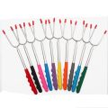 Telescopic BBQ Forks Marshmallows Roasting Sticks Stainless Steel Extendable Hot Dog Sausages Skewers Barbecue Tools. 
