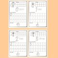 32 Pages, Children's Digital Writing Practice Book, Writing Aids, Improve Writing Skills, Number Recognition from 0-30, Fun Coloring Practice Book, Early Education Pen Control Training Workbook.
