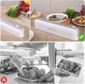 Plastic Wrap Dispenser with Cutter,Plastic Food Wrap Dispenser with Slide Cutter Refillable Cling Film Dispenser. 