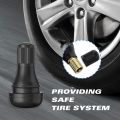 4PCS Tire Valve Stems Rubber Black Rubber Snap-in Valve Stems Standard Replacement Tire Valve Stems For Car Tubeless Rim Holes. 