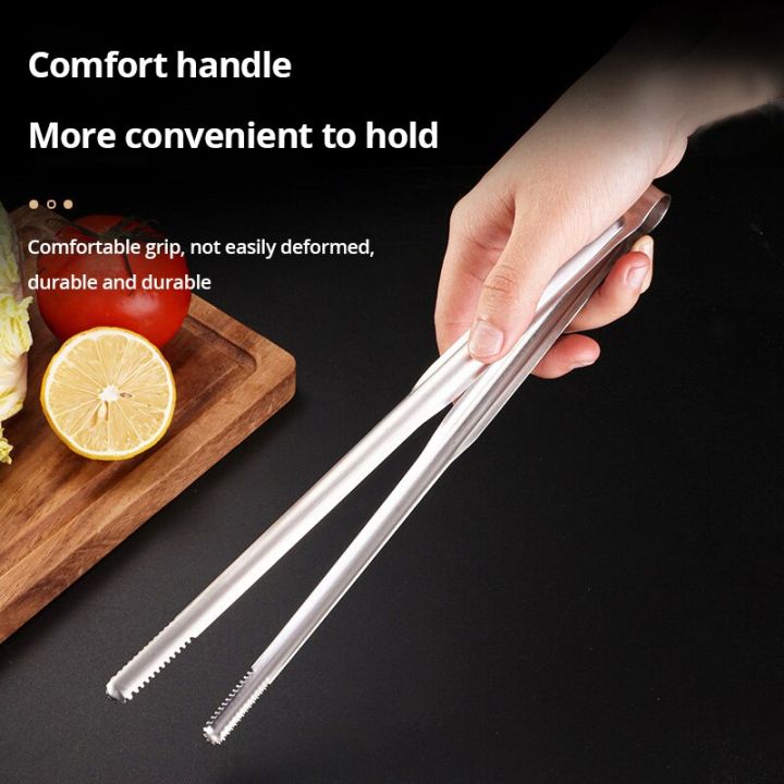 1Pc%20304%20Stainless%20Steel%20Barbecue%20Clip%20Grill%20Tongs%20Meat%20Cooking%20Utensils%20BBQ%20Baking%20Silver%20Kitchen%20Accessories%20Camping%20Supplies%20-%20Image%202