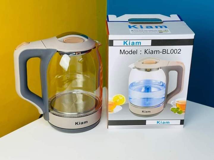 Kiam Electric Kettle BL002 Automatically turns Off – Automatic Over Heat Protection (1.8 L) Al Islam Crockeries