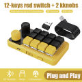 Programming Macro Custom Knob Keyboard RGB 3 Key Copy Paste Mini Button Photoshop Gaming Keypad Mechanical Hotswap Macropad. 