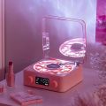 Waves Vinyl Player Bluetooth Speaker with White Noise Retro Turntable Speaker Sleep Aid Vitrola Shaped Speaker with RGB Light. 