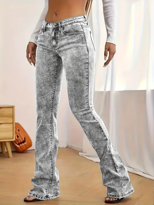 Fashion%20Women's%20Gray%20Low-Rise%20Slim%20Fit%20Bootcut%20Jeans,%20Y2K%20Style,%20Snow%20Wash,%20Streetwear%20Elegant%20Denim%20Pants%20-%20Image%206