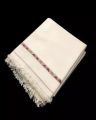 Off White Shawl For Men - Baghdadi Iraqi Style 4 Border Chadder Kashmiri Dhussa Wool Shawl. 