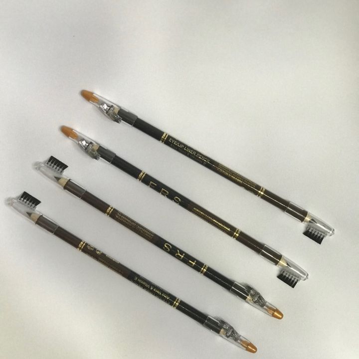 2 pcs Eyebrow Pencils 2 in 1 Black & Brown