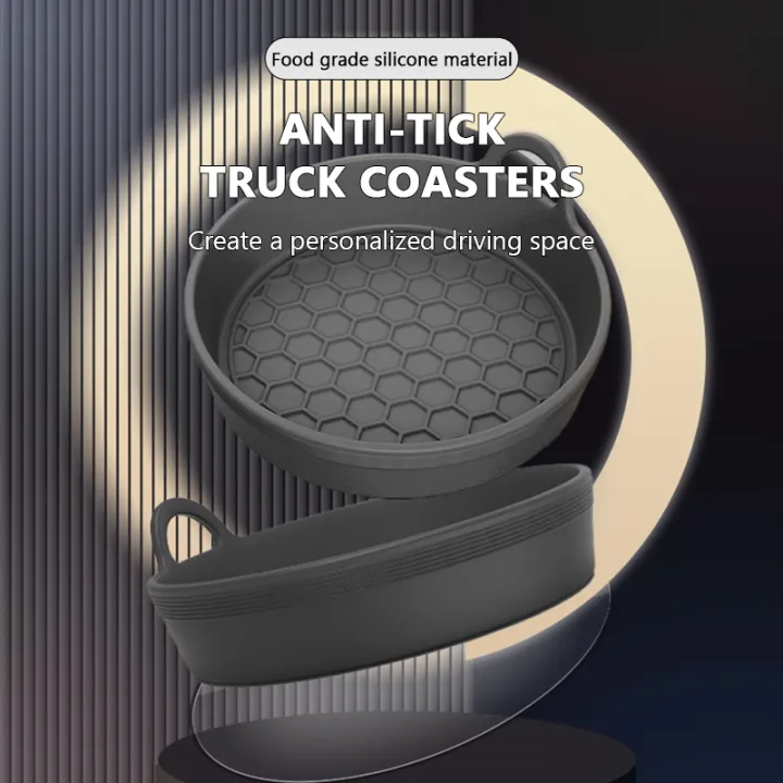 SEAMETAL%202Pcs%20Car%20Coaster%20Water%20Cup%20Holder%20Silicone%20Non-slip%20Drink%20Cup%20Mat%20Waterproof%20Heat%20Insulation%20Car%20Cup%20Mat%20Accessories%20-%20Image%204
