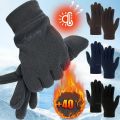 Winter Thick Warm Gloves for Men and Women All Finger Cold Windproof Outdoor Running Skiing Cycling Finger Gloves Accessories. 