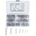 100pcs Open Pin Assortment Kit, Open Pin, Heavy Duty R Clip Fixed Pin, Stainless Steel Locking Open Pin Bolt For Truck. 