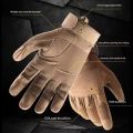 Spring Autumn Tactical Gloves Men's Shell Protection Thickened All Finger Touch Screen Outdoor Riding Cold Protection.