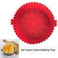 17/20cm Air Fryers Oven Baking Tray Reusable Silicone Non-Stick Round Baking Pan Microwave Pads Airfryer Pan Liner Cake Mold. 