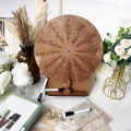 Wedding Challenge Spinning Wheel, Wooden Prize Tabletop Spinner Erasable Raffle Spinning Wheel for Wedding School Home Party. 